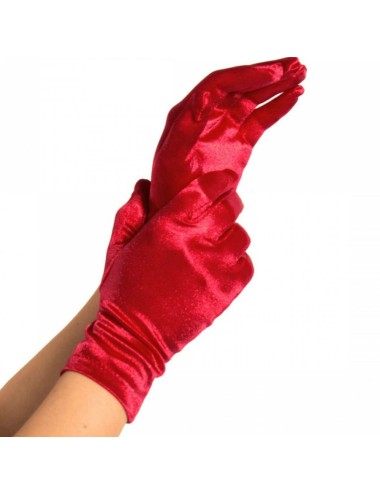 LEG AVENUE - SATIN-HANDSCHUHE ROT