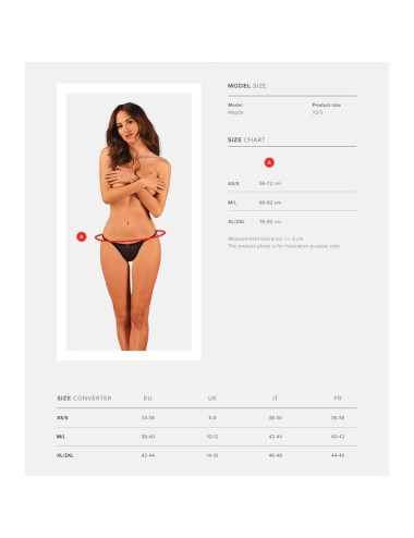 OBSESSIVE - CELIA NOIR THONG XS/S