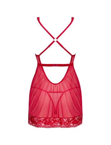 OBSESSIVE - LACELOVE BABYDOLL & THONG ROT XL/XXL