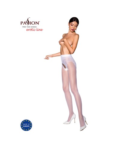 PASSION - TIOPEN 006 WEISSE STRUMPFHOSE 3/4 30 DEN