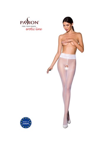 PASSION - TIOPEN 008 WEISSE STRUMPFHOSE 1/2 30 DEN