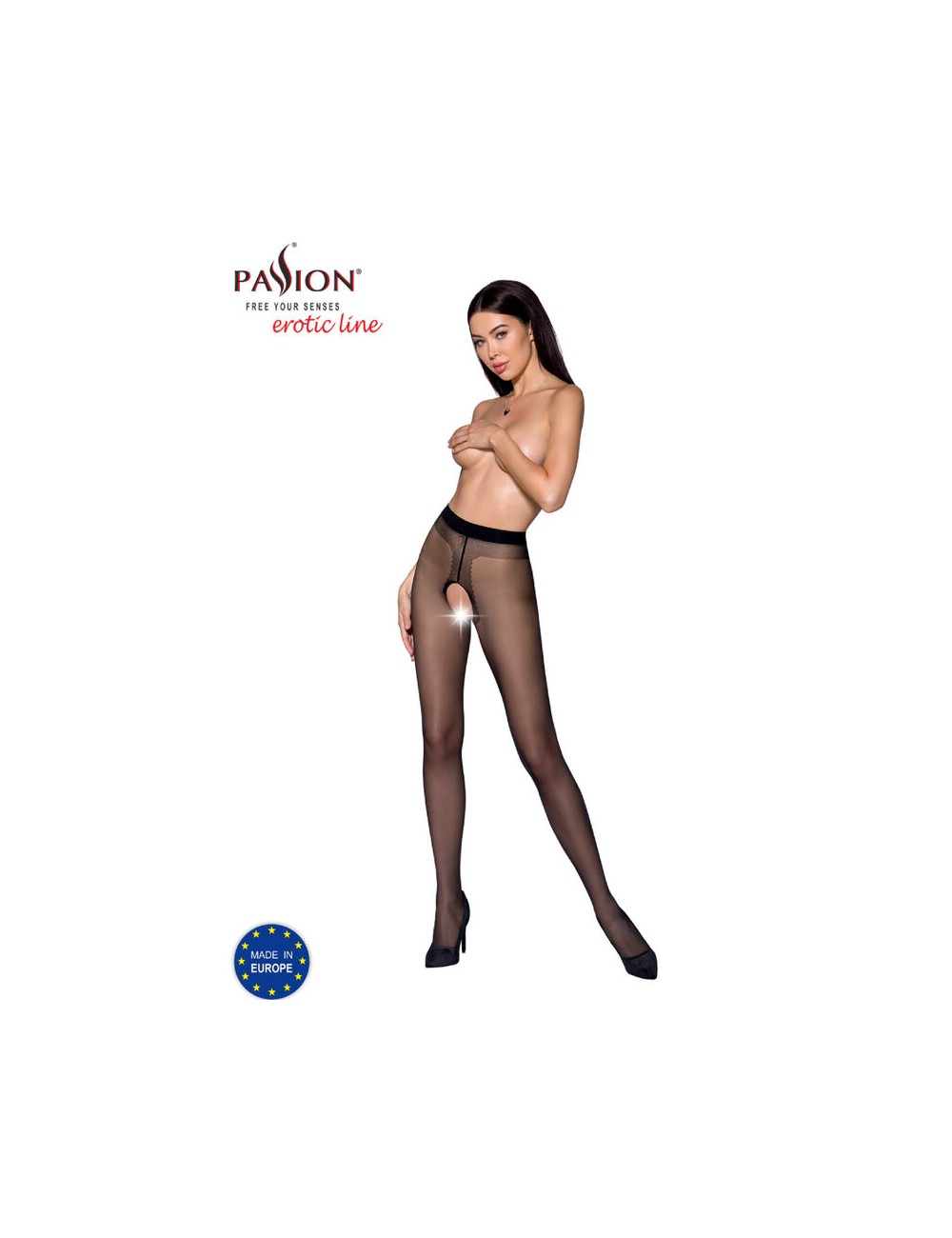PASSION - TIOPEN 010 SCHWARZE STRUMPFHOSE 1/2 20 DEN PASSION - TIOPEN 010 SCHWARZE STRUMPFHOSE 1/2 20 DEN
