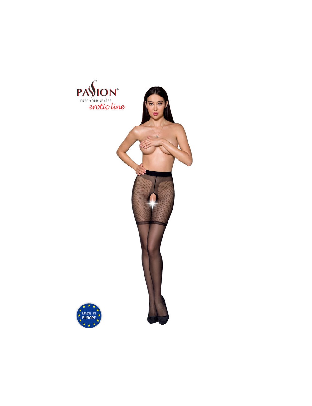 PASSION - TIOPEN 011 SCHWARZE STRUMPFHOSE 1/2 20 DEN PASSION - TIOPEN 011 SCHWARZE STRUMPFHOSE 1/2 20 DEN