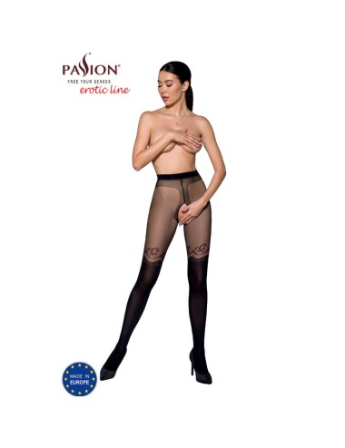 PASSION - TIOPEN 012 SCHWARZE STRUMPFHOSE 3/4 20/40 DEN