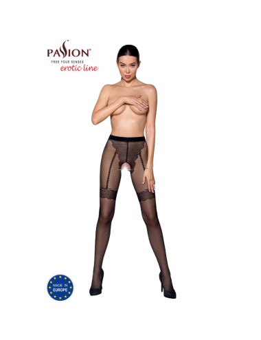 PASSION - TIOPEN 016 SCHWARZE STRUMPFHOSE 1/2 20 DEN