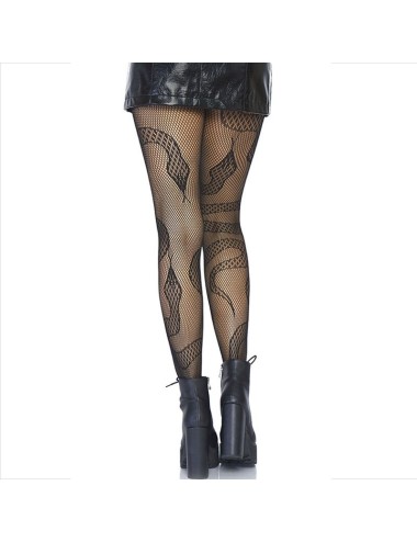 LEG AVENUE - STRÜMPFE NET SNAKES SCHWARZ
