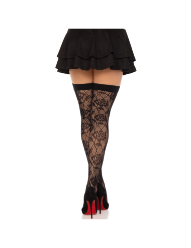 LEG AVENUE - WILD ROSES NET STOCKS SCHWARZ