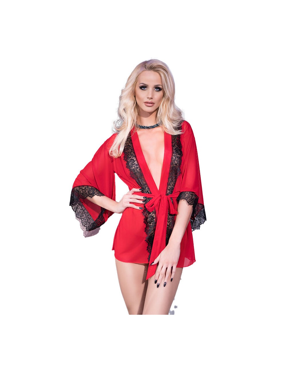 CHILIROSE - CR 4113 PEGNOIR ROT L/XL CHILIROSE - CR 4113 PEGNOIR ROT L/XL