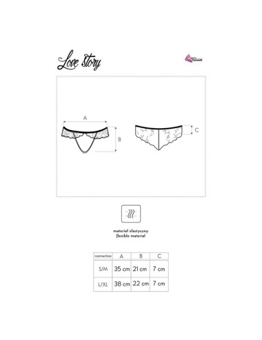 LIVCO CORSETTI FASHION - LOVE STORY LC 90679 PANTY CROTCHLESS SCHWARZ L/XL