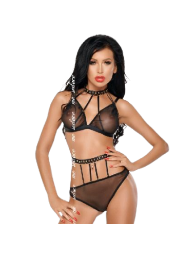 ME-SEDUCE DOTTY ZWEI-TEILIGES SET SCHWARZ L / XL