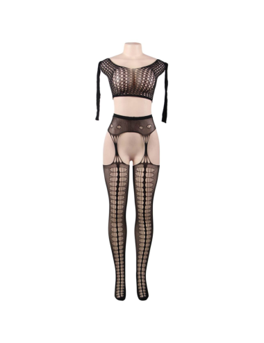 QUEEN LINGERIE - BODYSTOCKING-TOP LANGARM S/L