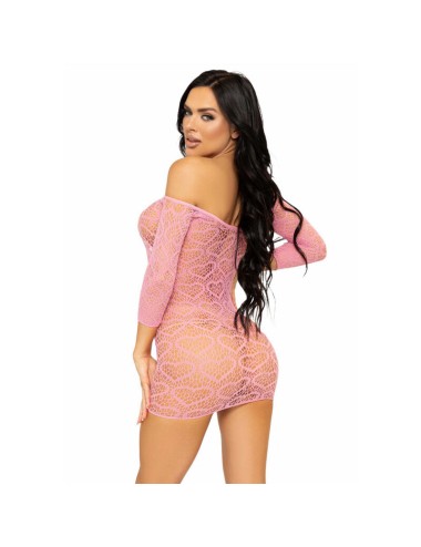 LEG AVENUE HEART NET MINIKLEID EINHEITSGRÖSSE - PINK