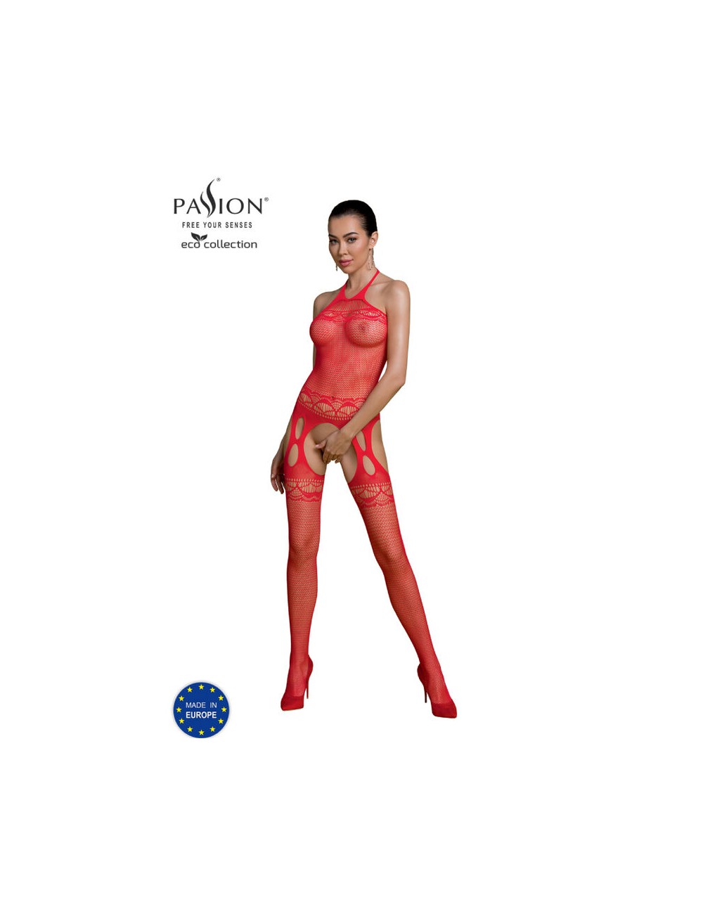 PASSION - ECO COLLECTION BODYSTOCKING ECO BS006 ROT PASSION - ECO COLLECTION BODYSTOCKING ECO BS006 ROT