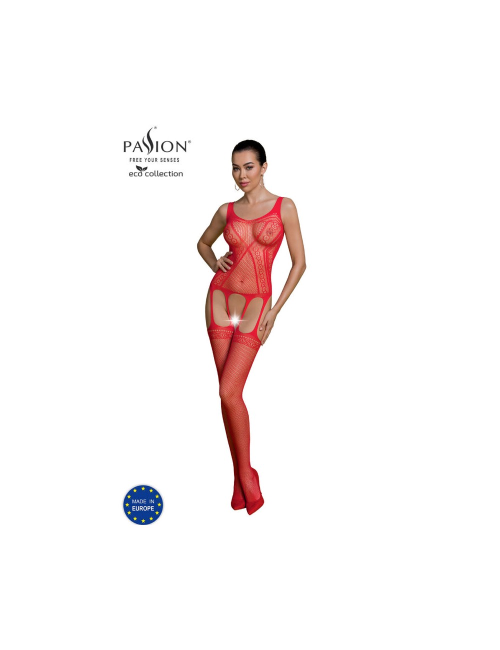 PASSION - ECO COLLECTION BODYSTOCKING ECO BS007 ROT PASSION - ECO COLLECTION BODYSTOCKING ECO BS007 ROT