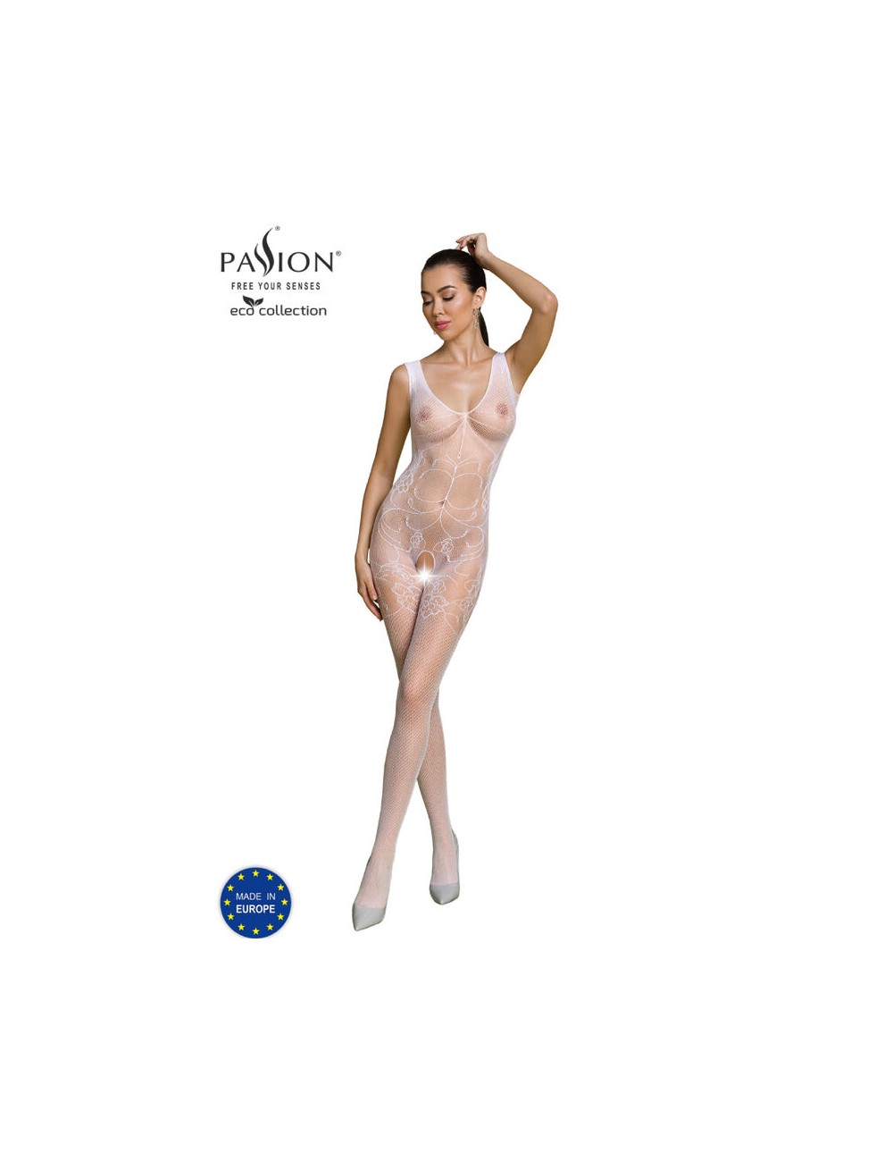 PASSION - ECO COLLECTION BODYSTOCKING ECO BS012 WEISS PASSION - ECO COLLECTION BODYSTOCKING ECO BS012 WEISS