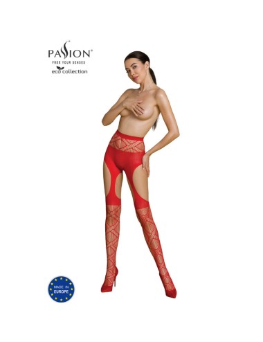 PASSION - ECO COLLECTION BODYSTOCKING ECO S005 ROT