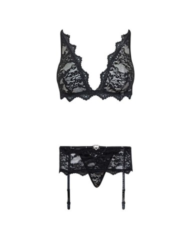 LIVCO CORSETTI FASHION - BELITA LC 90231 BH + HÖSCHE + STRUMPFGÜRTEL SCHWARZ L/XL