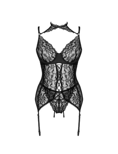 LIVCO CORSETTI FASHION - GIELLANDRA FOR THE SENSES COLLECTION KORSETT + PANTY SCHWARZ