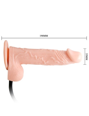 DANCE - REALISTISCHER AUFBLASBARER DILDO MIT SAUGNÄPFEN 15 CM