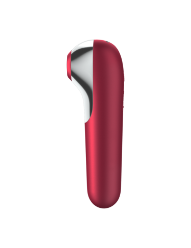 SATISFYER - DUAL LOVE VIBRATOR UND SAUGER MIT PULSIERTER LUFT ROT