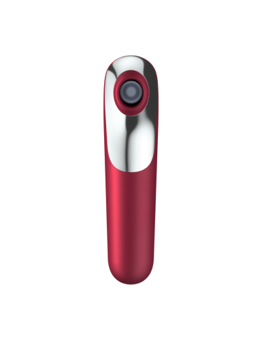 SATISFYER - DUAL LOVE VIBRATOR UND SAUGER MIT PULSIERTER LUFT ROT