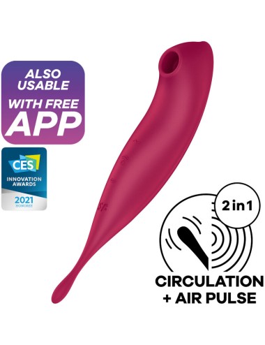 SATISFYER - TWIRLING PRO+ AIR PULSE STIMULATOR & VIBRATOR APP ROT