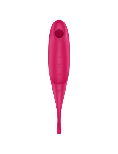 SATISFYER TWIRLING PRO AIR PULSE STIMULATOR & VIBRATOR - ROT