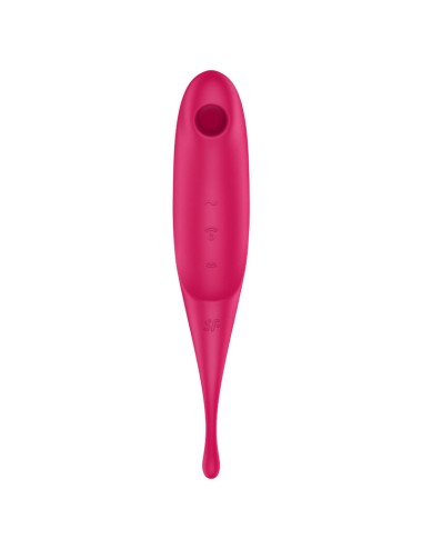 SATISFYER TWIRLING PRO AIR PULSE STIMULATOR & VIBRATOR - ROT