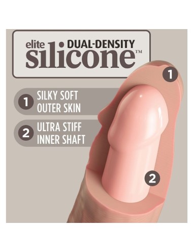 KING COCK - ELITE DELUXE VERSTELLBARES HARNESS-KIT RING MIT HODEN & DILDO 20.3 CM