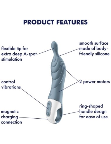 SATISFYER - AMAZING 2 ASPOT VIBRATOR GRAU