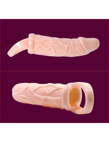 BAILE - PENISVERLNGERUNGSHÜLLE MIT VIBRATION UND GURT FÜR HODEN 13.5 CM