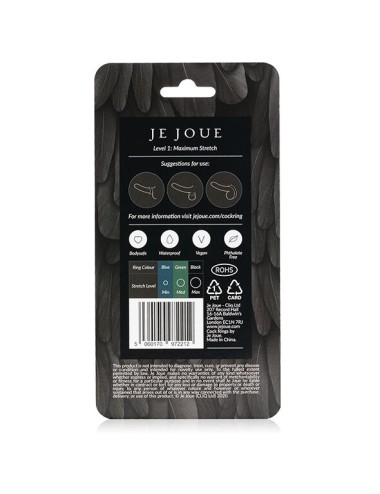 JE JOUE - MAXIMALER STRETCH-COCKRING AUS SILIKON - SCHWARZ