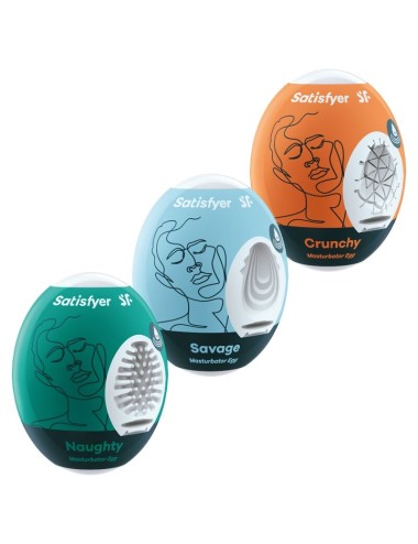 SATISFYER - 3 MASTURBATOR EIER NAUGHTY