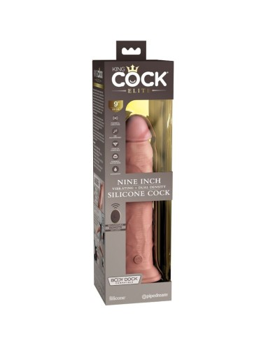 KING COCK - ELITE REALISTISCHER DILDO VIBRATOR & SILIKON FERNBEDIENUNG 23 CM