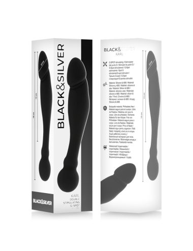 BLACK&SILVER - KARL G-PUNKT-STIMULIERENDER DILDO 18 CM