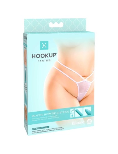HOOK UP PANTIES - REMOTE BOW-TIE G-STRING SIZE XL/XXL