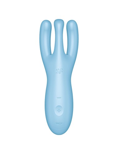 SATISFYER - THREESOME 4 VIBRATORAPP BLAU