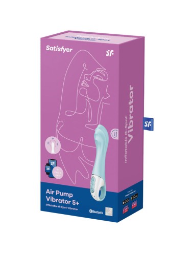 SATISFYER - AIR PUMP VIBRATOR 5+ AUFBLASBARE G-SPOT-VIBRATOR-APP BLAU