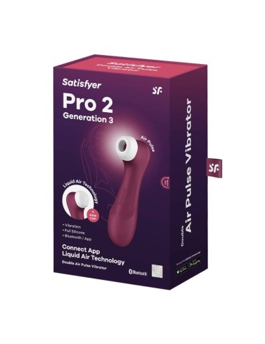 SATISFYER - PRO 2 GENERATION 3 WINE RED BLUETOOTH & APP