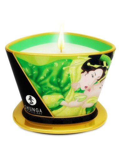 SHUNGA - MINI CARESS BY CANDELIGHT MASSAGEKERZE T GRÜN 170 ML