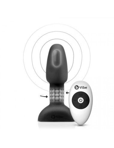 B-VIBE - RIMMING ANALPLUG MIT FERNBEDIENUNG PETITE SCHWARZ