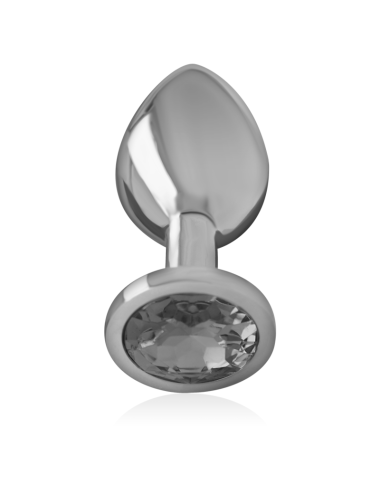 INTENSE - ANALPLUG AUS ALUMINIUMMETALL MIT SCHWARZEM KRISTALL, GRÖSSE S