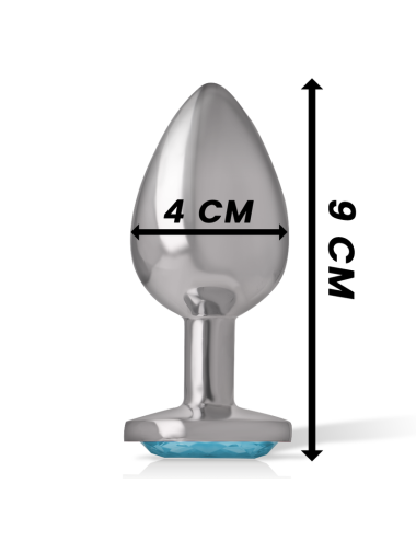 INTENSE - ALUMINIUM-METALL-ANAL-STECKER BLAUES HERZ, GRÖSSE L