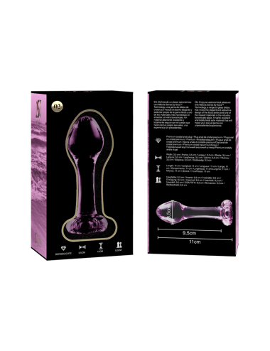 NEBULA SERIES BY IBIZA - MODELL 2 ANALPLUG BOROSILIKATGLAS ROSA 11 CM -O- 3.5 CM