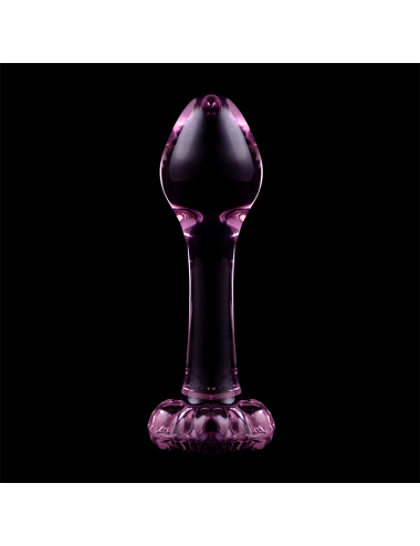 NEBULA SERIES BY IBIZA - MODELL 2 ANALPLUG BOROSILIKATGLAS ROSA 11 CM -O- 3.5 CM