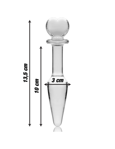 NEBULA SERIES BY IBIZA - MODEL 7 ANALPLUG BOROSILIKATGLAS KLAR 13.5 CM -O- 3 CM