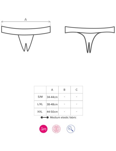 OBSESSIVE - MIAMOR OUVERT THONG L/XL