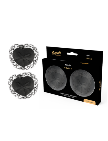 COQUETTE CHIC DESIRE - NIPPELABDECKUNGEN AUS SCHWARZER SPITZE