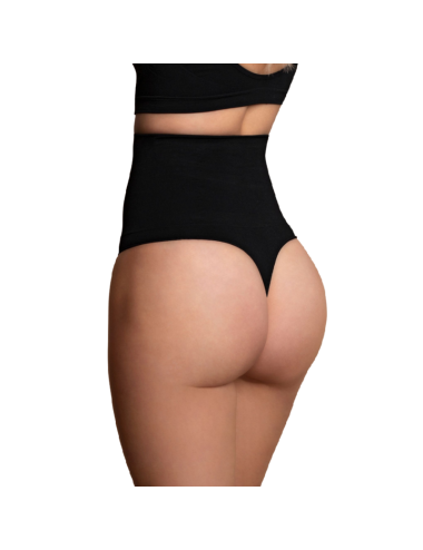 BYE-BRA - NAHTLOSER GÜRTEL STIL TANGA SCHWARZ GRÖSSE XL