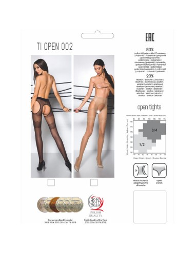 PASSION - TIOPEN 002 SCHWARZE STRUMPFHOSE 1/2 20 DEN